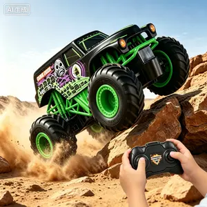 Amphibious Remote Control Car Monster Truck Toys, Official Grave Digger Remote Control Monster Truck, 1:24 Scale, 2.4 GHz, Kids Toys for Boys and Girls Ages 4 and up