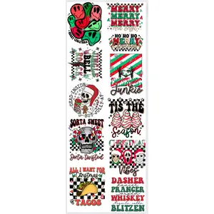 PREMADE MERRY & BRIGHT CHRISTMAS GANGSHEET  - 22X60
