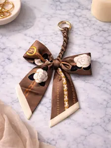 Aesthetic Silk Bow Keychain - Cute Bag Charm Purse Accessory