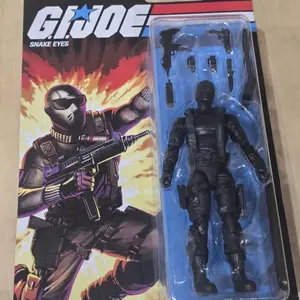 G.I. Joe Classified Retro Snake Eyes 6-in Collectible Toy Action Figure - Articulated Joints, Pose Creation, Holiday Gift, Mix & Match Compatibility