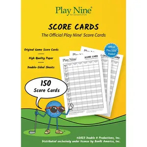 Original Play Nine: Scorecard Sheet Pad | 3 Pack | 150 Sheets