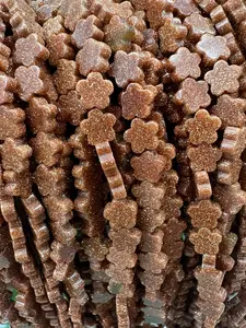 Natural Sandstone Beads Flower Shape Isolation Bead for Jewelry Making DIY Handmade Accessories Perfect for Bracelets Necklaces Earrings 15 Inches