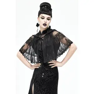 Vampire Funeral Lace Mesh Cape