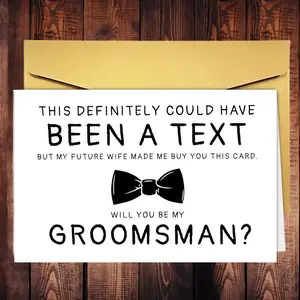 3pcs/7pcs Wedding Card Will You Be My Best Man Groomsmen Proposal Wedding Postcard You Are The One, Groomsman Best Man Card - For Weddings - For Grooms - Perfect Gift For Groomsmen