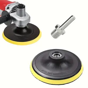 Sand pad with drill bit adapter and self-adhesive disc interface - Medium grit for angle grinder and wall grinder - Universal accessory for sandpaper and polishing pad
