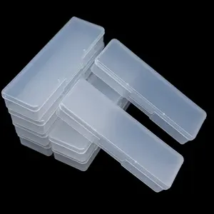 Manicure Tool Box, 8 Pieces Clear Box for Nail Tool, Transparent Personal Nail Box for Manicure, Plastic Nail Art Tool Box Storage Organizer Case Container for Organizing (7.1x1.96x1.18)