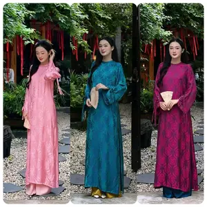 Vietnamese Ao Dai M60 With Pants For Women ( Vietnamese Size ) / Áo Dài Cách Tân Truyền Thống Việt Nam/ Girl Ao Dai / Luna Ao Dai