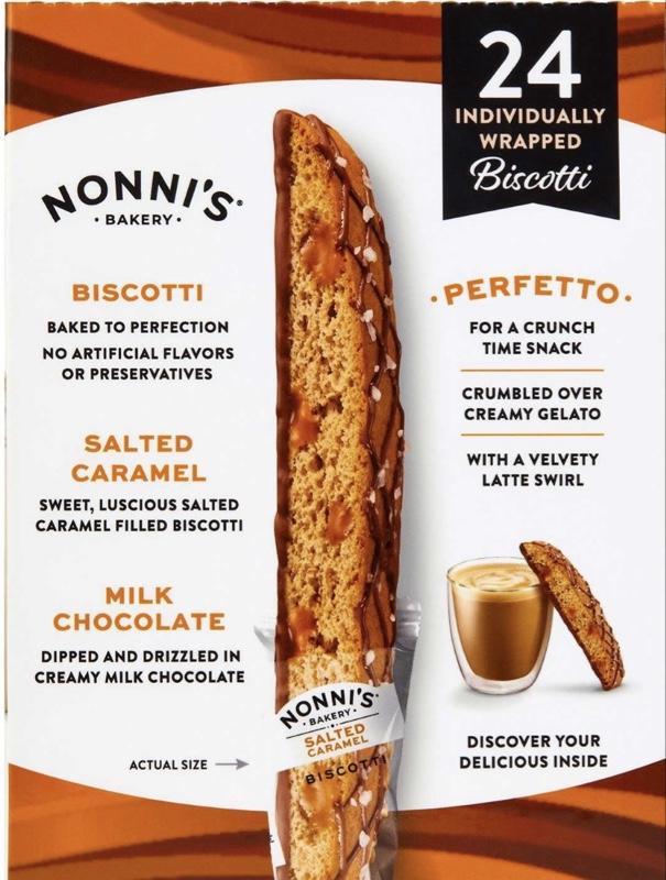 Salted Caramel Biscotti Food, 24-Count Pack