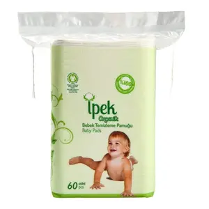 Baby Organic Large Dry Pads 100% Cotton Squares for Baby Care Diapering (120 Count)