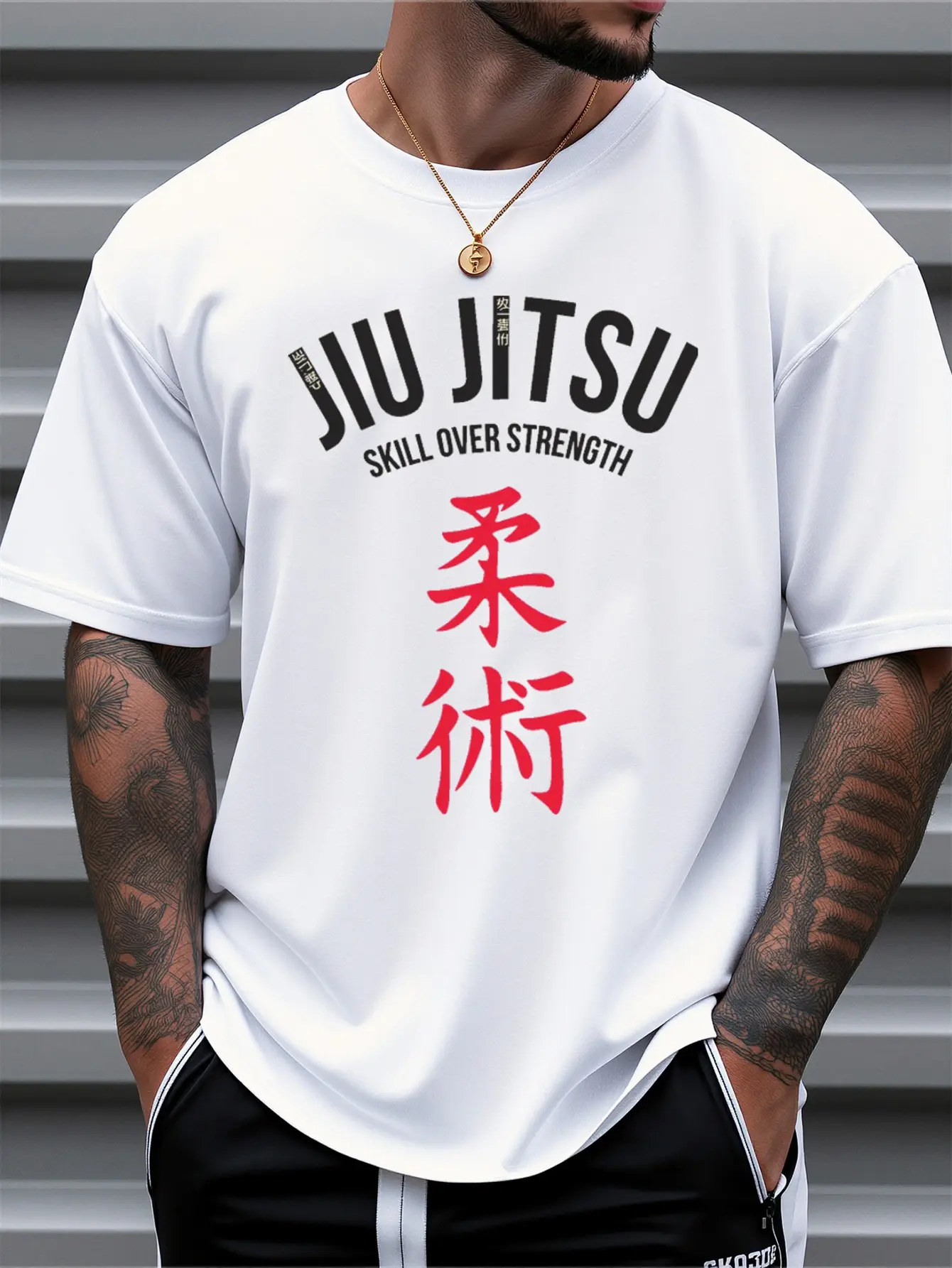 Men's BJJ Jiu-Jitsu Training T-Shirt - 100 Cotton unisex soft cotton short sleeve t shirt, vintage graphic casual tee for men women teens, perfect birthday holiday gift for camping travel gym daily street casual wear