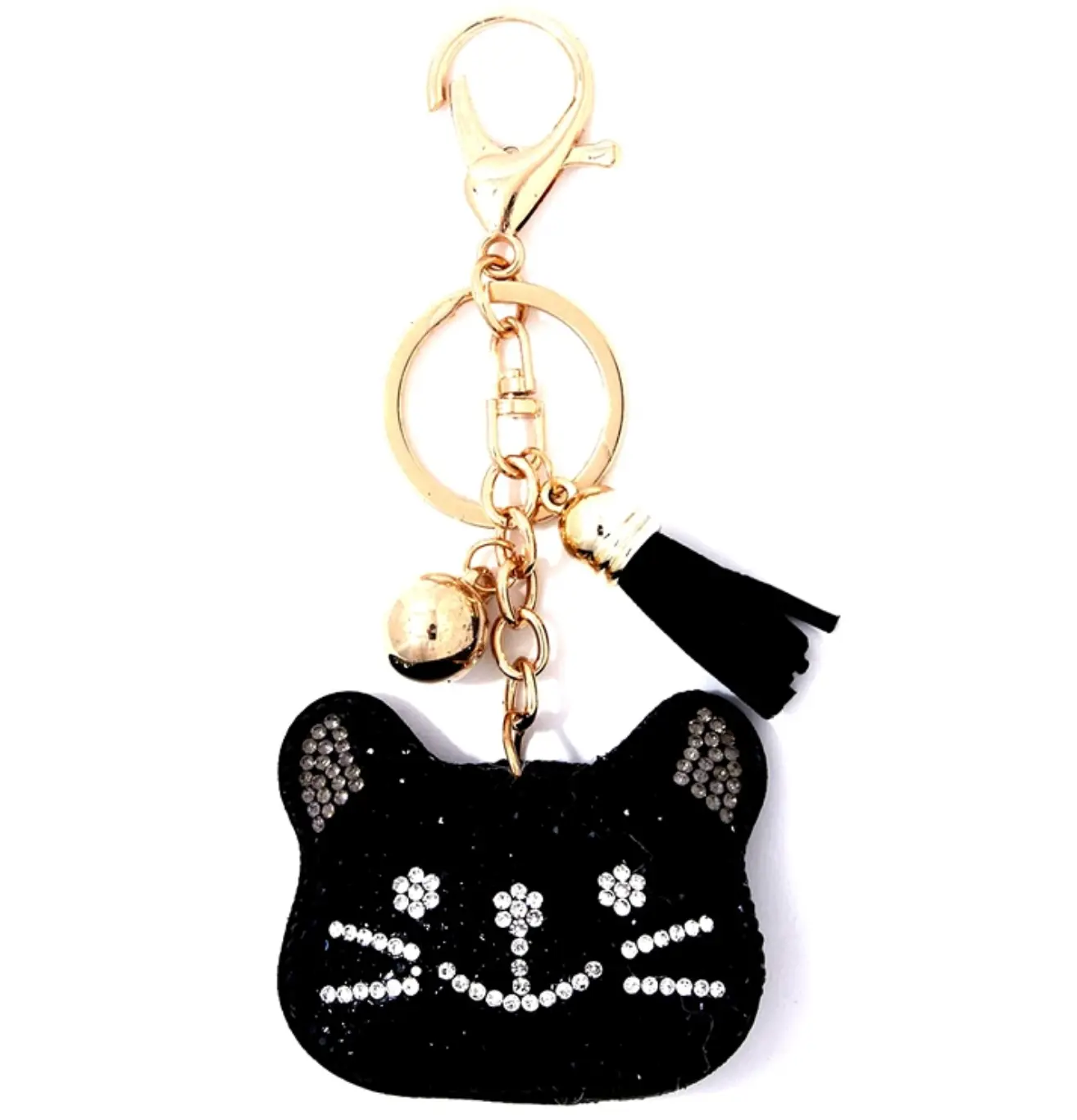 Black Cat Face Gold Hardware