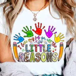 The Perfect Teacher & Counselor Appreciation Gift - A Soft, Fun Graphic Tee featuring Playful Hand Prints & Chic Leopard Accents. This Colorful, Comfortable Shirt Celebrates Educators for Teacher Appreciation Week, Back to School, or Any School Spirit Day