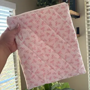 Pretty Pink Bows iPad/ Laptop sleeve + handmade + sewing sleeves