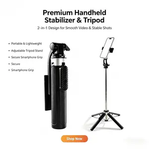 Selfie Stick Tripod with Bluetooth Remote, 360° Rotation Extendable Phone Tripod Stand, Compatible with All Phone Sizes, iPhone & Android – Travel & Vlogging