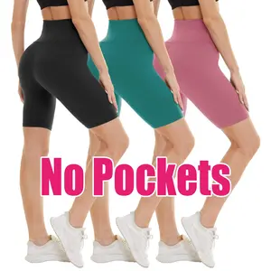 Showitty 3 Pack Biker Shorts for Women- 5"/11" High Waist Tummy Control Shorts for Workout Gym
