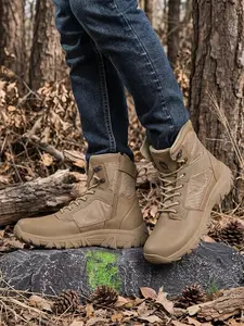 2026 New Military Tactical Hunting Boots for Men- High-Top Shock-Absorbing, Anti-Slip, Wear-Resistant Jungle Boots with Geometric Camouflage Design, Breathable Fabric and Rubber Sole, Suitable for Hiking, Mountaineering