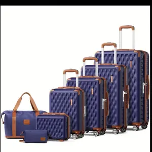 7 Pack Suit Case Bundle - Stylish Organizer with Multiple Sizes and Features, Ideal for Travel and Everyday Use with lock