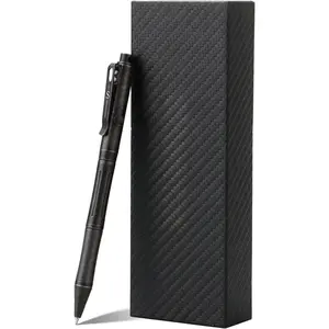 Titanium Bolt Action Pen Compatible with  G2 Refill Stainless Steel Pocket Clip for EDC Signature Business Writing Journaling Stone Wash Black(RG341)