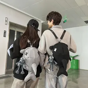 ' Shark Backpack with Pendant - Cute Realistic Shark Design, High Quality PVC Bookbag with Adjustable Straps & Shark Charm Accessory for ()