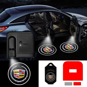 Cadillac Logo Welcome Light, LED Projection Decor, Car Decorative Light, Auto Door Open Instantly, Night Visibility Boost, Must-Have Car Modification Accessory