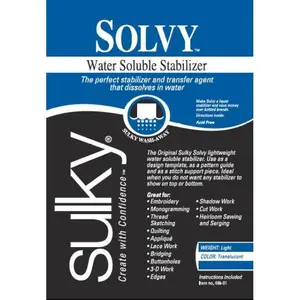Sulky Solvy 19.75"x1yd Lightweight Water Soluble Stabilizer 486-01