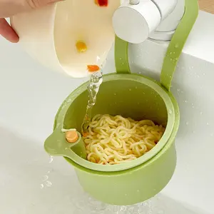 Hanging Kitchen Draining Basket Automatic Cleaning Push Sink Filter Basket with Removable Bottom Easy to Install and Remove Modern Kitchen Design Odorproof and Clogfree Draining Filter for Food Waste Kitchen Sink Strainer