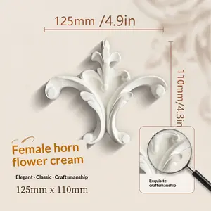 French Style Gypsum Corner Flower Grg, European Floral Ceiling Tiles, Wall Decorative Gypsum Panels, Elegant Interior Design Elements
