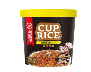 Haidilao Cup Rice, Braised Flavor, Instant Ready-to-Eat Meal, 4.26oz (121g)