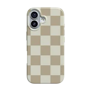 Casely iPhone 17 Case | Fit Check | Neutral Checkerboard | Compatible with MagSafe | Classic Ultra Thin Design