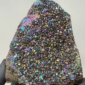 Large 5” inch Titanium Aura Amethyst Cluster Specimen