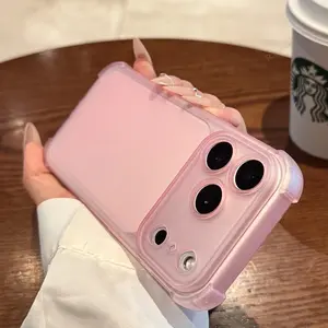 Cute Matte Clear Protective Phone Case for iPhone 17 Air 16E 14 15 16 11 12 13 Pro Max Plus Shockproof Protector Cover