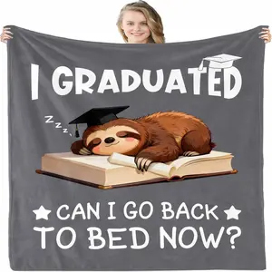 Beautiful Graduation Gift for Her, Class of 2026 Graduation Cozy Blanket, University Master Degree Phd High School Graduation Gifts for Women Girls
