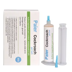 Paier Cockroach Killing Gel 30g with Plunger & Tips, Indoor Outdoor Pest Control for German & American Cockroaches, Roach Bait Exterminator