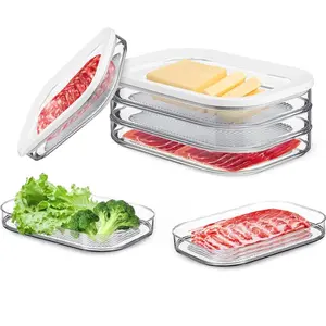 Stackable Kitchen Deli Meat & Food Storage Containers for Kitchen Organization – Keep Refrigerators Tidy, Maintain Food Freshness
