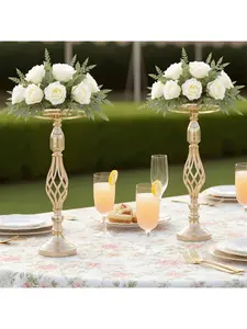 10 Pcs Metal Flower Stands Wedding Centerpieces For Table Decorations, Elegant Metal Flower Arrangement Stands, Flower Vases For Party Celebration Birthday Event Reception Home Decor