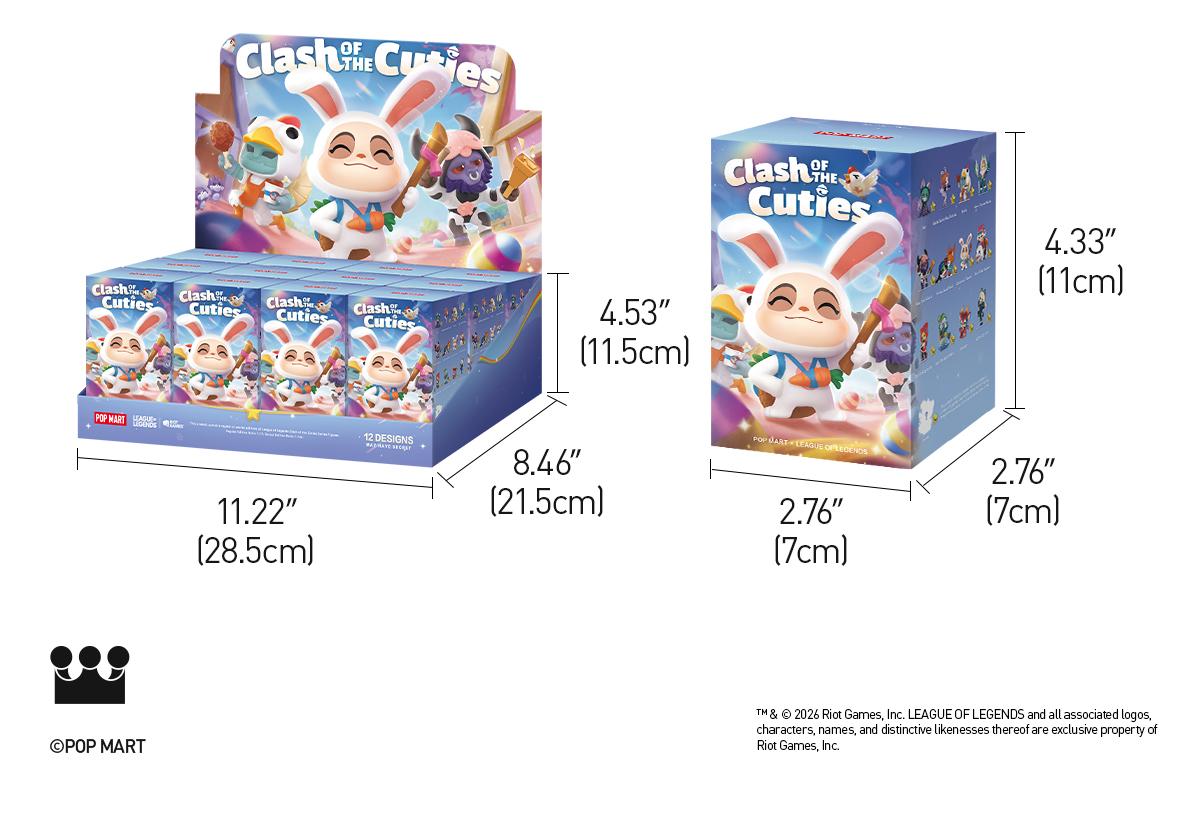 POP MART League of Legends Clash of the Cuties Series Figures Blind Box, Doll, teen boy gift