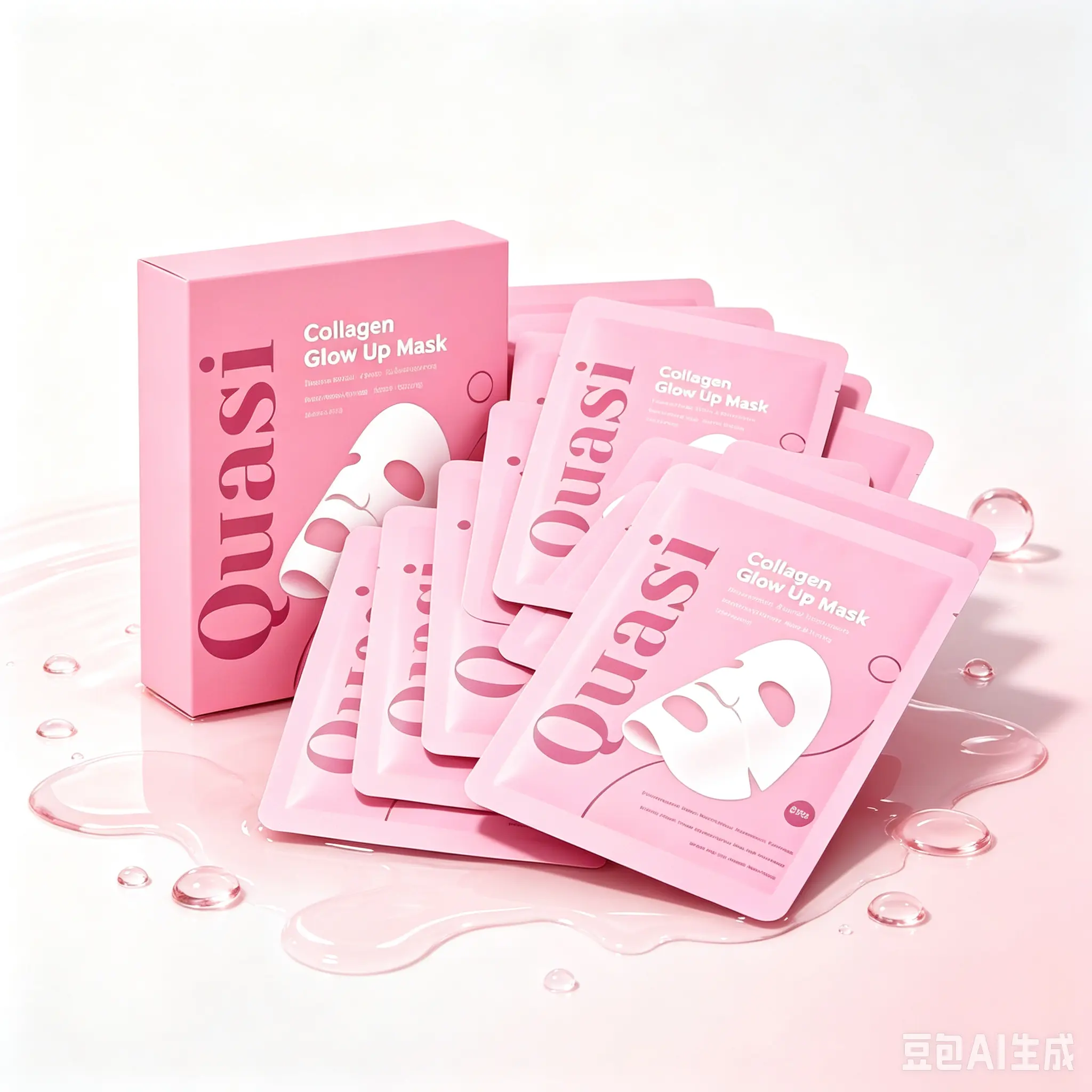 BioCollagen Glow Up 8-Piece Face Mask Set | Pore-Refining & Oil-Balancing Hydrogel Patches | Smoother, Matte-Looking Skin for Blemish-Prone Complexion
