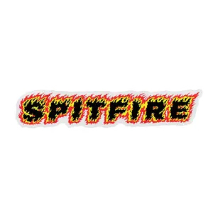 Spitfire Flames Script Sticker
