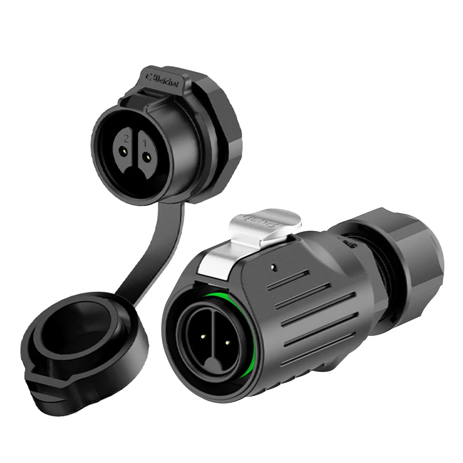 E-WeiChat EW-LP16 Industrial Waterproof Connector IP68 Quickly Plugging Aviation Connector PBT Plastic Shell Circular Connector Fast Release Electrical Connector M16 2-9 Pin Thread Socket