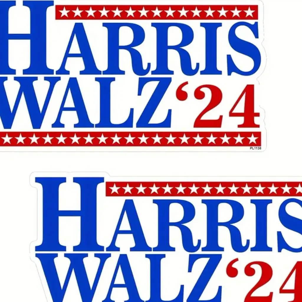 Harris|Walz 2024 Campaign Stickers - 10pcs, 6"x3.8" Vinyl Decals for Cars, Trucks, Windows & Laptops