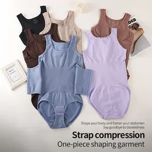 Women's Summer Shapewear Bodysuit - Strong Tummy Control, Adjustable Straps, Compression Support, Hook-and-Eye Design, Breathable, Comfortable, Slim-Fit Underwear for Everyday Wear
