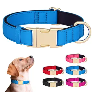 Solid Color Adjustable Pet Collar, 1 Count Waterproof Breathable Pet Collar with Locking Clasp, Pet Supplies for Outdoor Walking