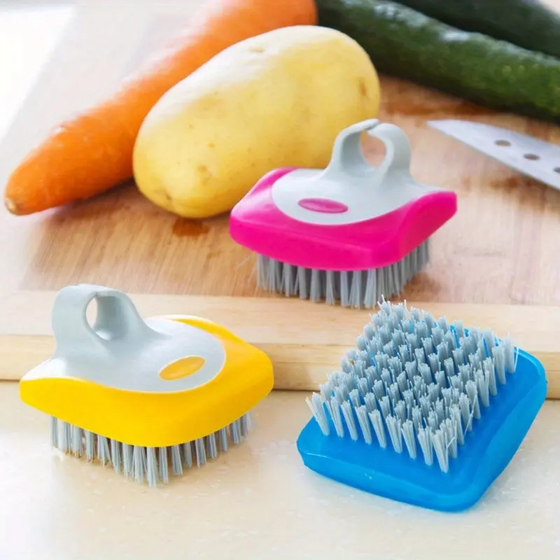 1pc, Mini Fruit and Vegetable Cleaning Brush, Kitchen Cleaning Brush, Veggie Supplies Brush, Accessories Potatoes Brush Ring, Scrubber, Cleaner Potatoes, Kitchen Cleaning Tools, Household Cleaning Tool, BBQ Cleaning Accessories, Kitchen Cleaning Equipment