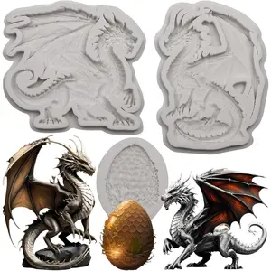 Silicone Dragon Resin Molds, Dragon Egg Molds for Crafts Epoxy Resin Chocolate Fondant