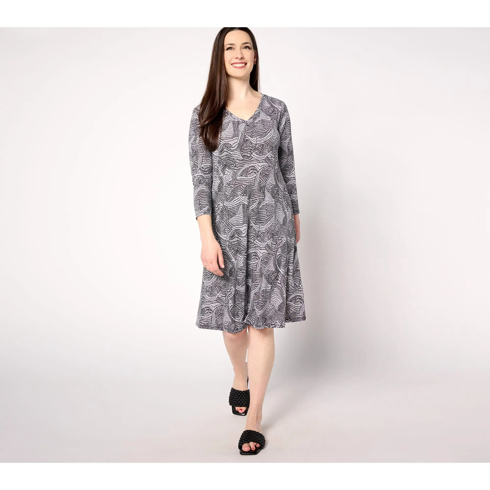 Attitudes by Renee Petite Como Jersey 3/4 Sleeve Dress - TikTok Shop Attitudes by Renee Petite Como Jersey 3/4 Sleeve Dress - TikTok Shop