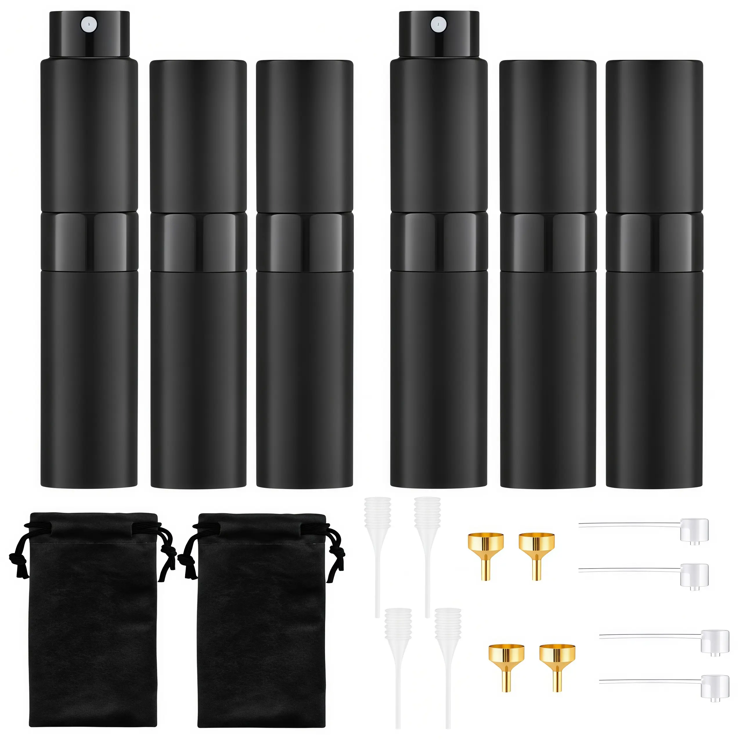 LMMAKE 8ml Refillable Perfume Spray Bottle — Portable Travel Atomizer, effortlessly spray perfume anytime, anywhere(6pcs)