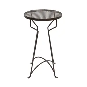 24” H Capri Plant Stand for Indoor & Outdoor Use | Modern Decorative Metal Plant Holder for Living Room, Balcony, Patio & Bedroom | Stylish  Planter Stand for Pots, Flowers & Home Décor | Minimalist Display Shelf for Plants