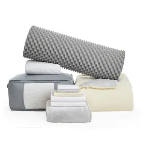Basic Necessities - Twin XL College Bedding Package - Shortbread/Antarctica Gray Color Set