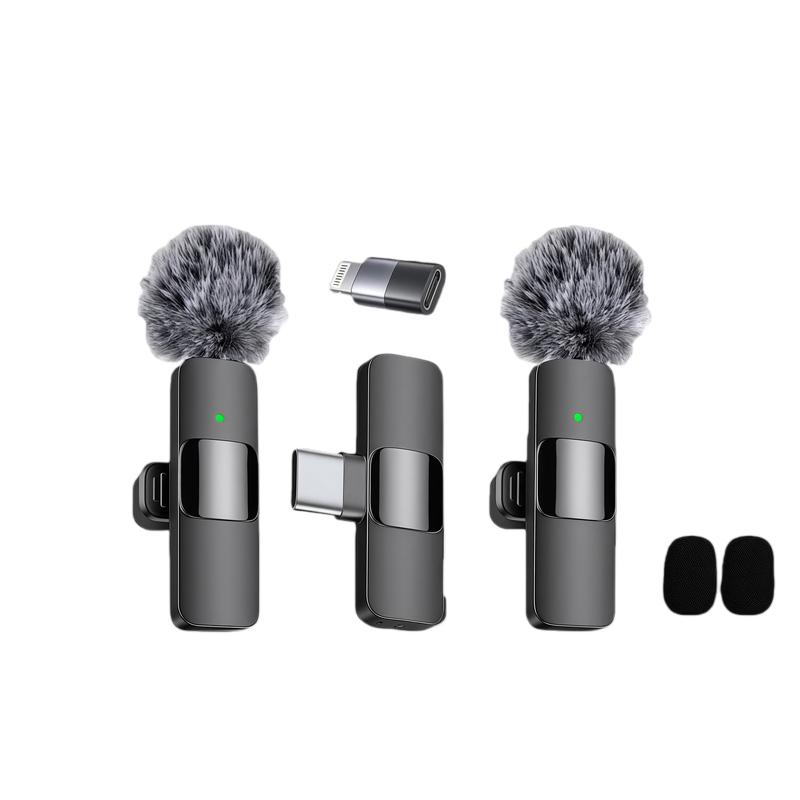 2-In-1 Wireless Mini Mic For Smartphone - Clear Stereo Audio Noise Reduction Vlogging Tool
