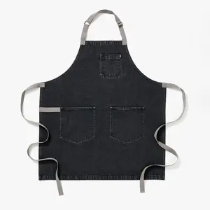 Oyster Gray Denim Essential Apron